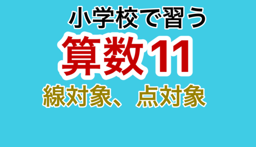 【小学校の算数⑪】線対称・点対称